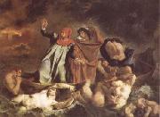 Eugene Delacroix The Bark of Dante (Dante and Virgil in Hell) (mk09) Sweden oil painting artist